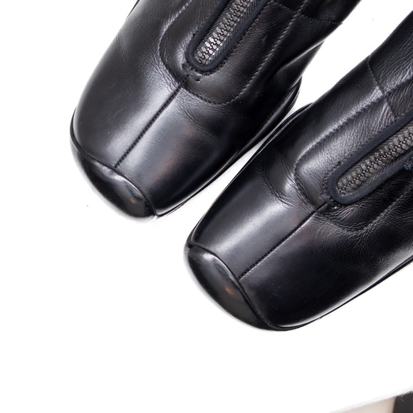 Vintage Men's Prada Sport Linea Rossa Black Leather Mid-Top Sneakers‎ Size US 11 - Picture 11 of 16